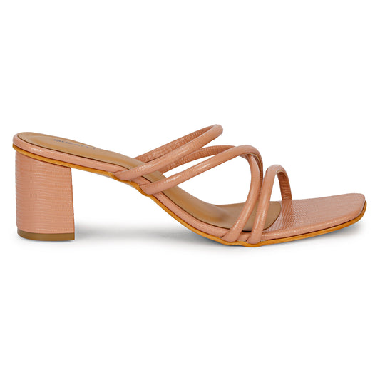 Mozafia Square Toe-Strappy -3 Women Heel