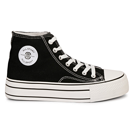 Mozafia Canvas Plim High Cut Women Shoe