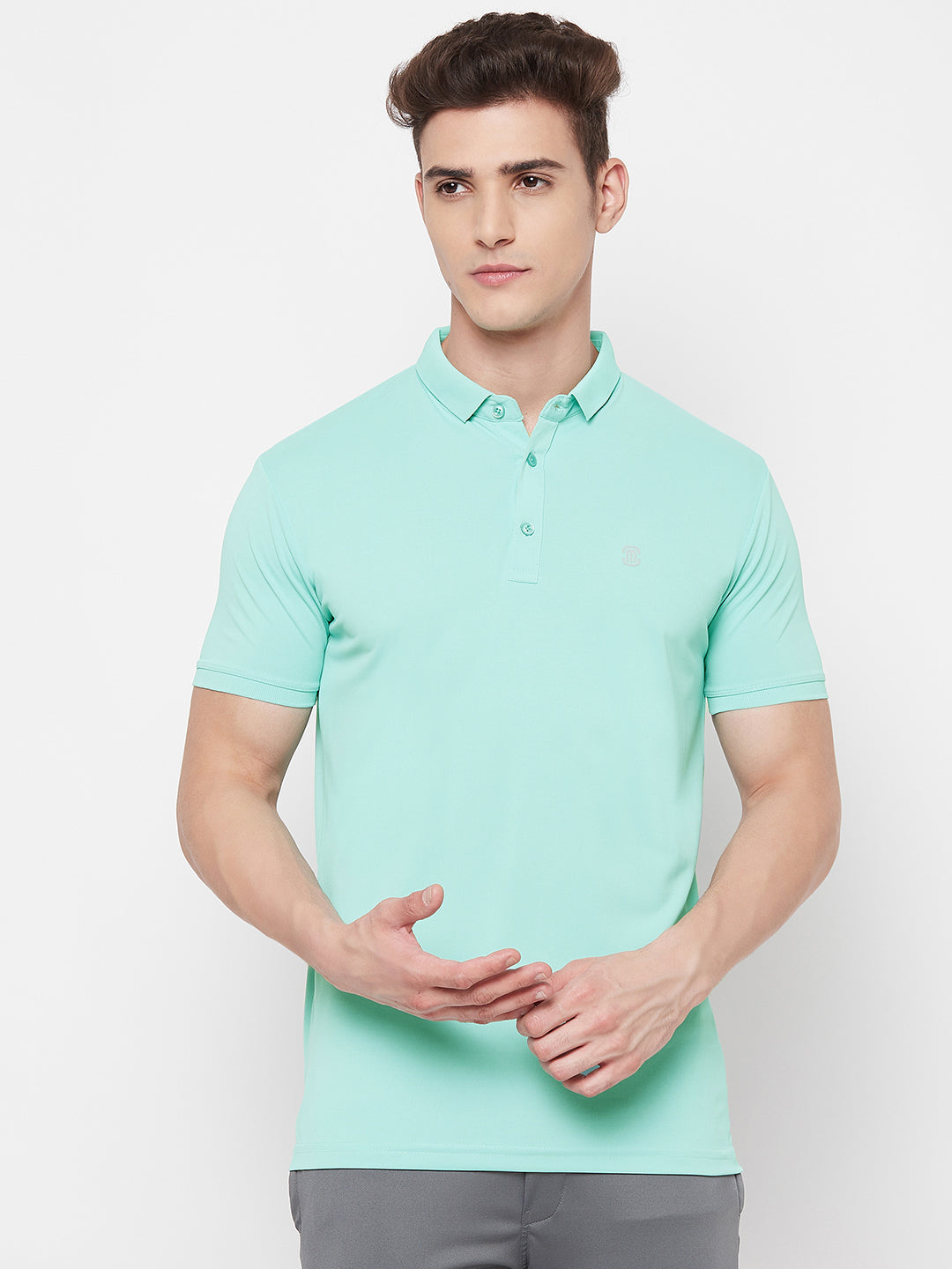 Mozafia Polo Neck Sports Tshirts For Men