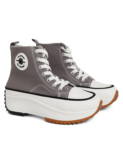 Mozafia Canvas Hike Platform Women Casual Shoe