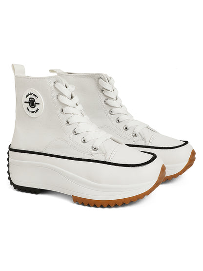 Mozafia Canvas Hike Platform Women Casual Shoe