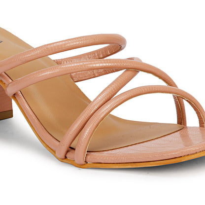 Mozafia Square Toe-Strappy -3 Women Heel