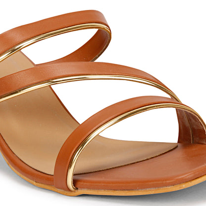 Mozafia Square Toe- Strappy - 4 Women Heel