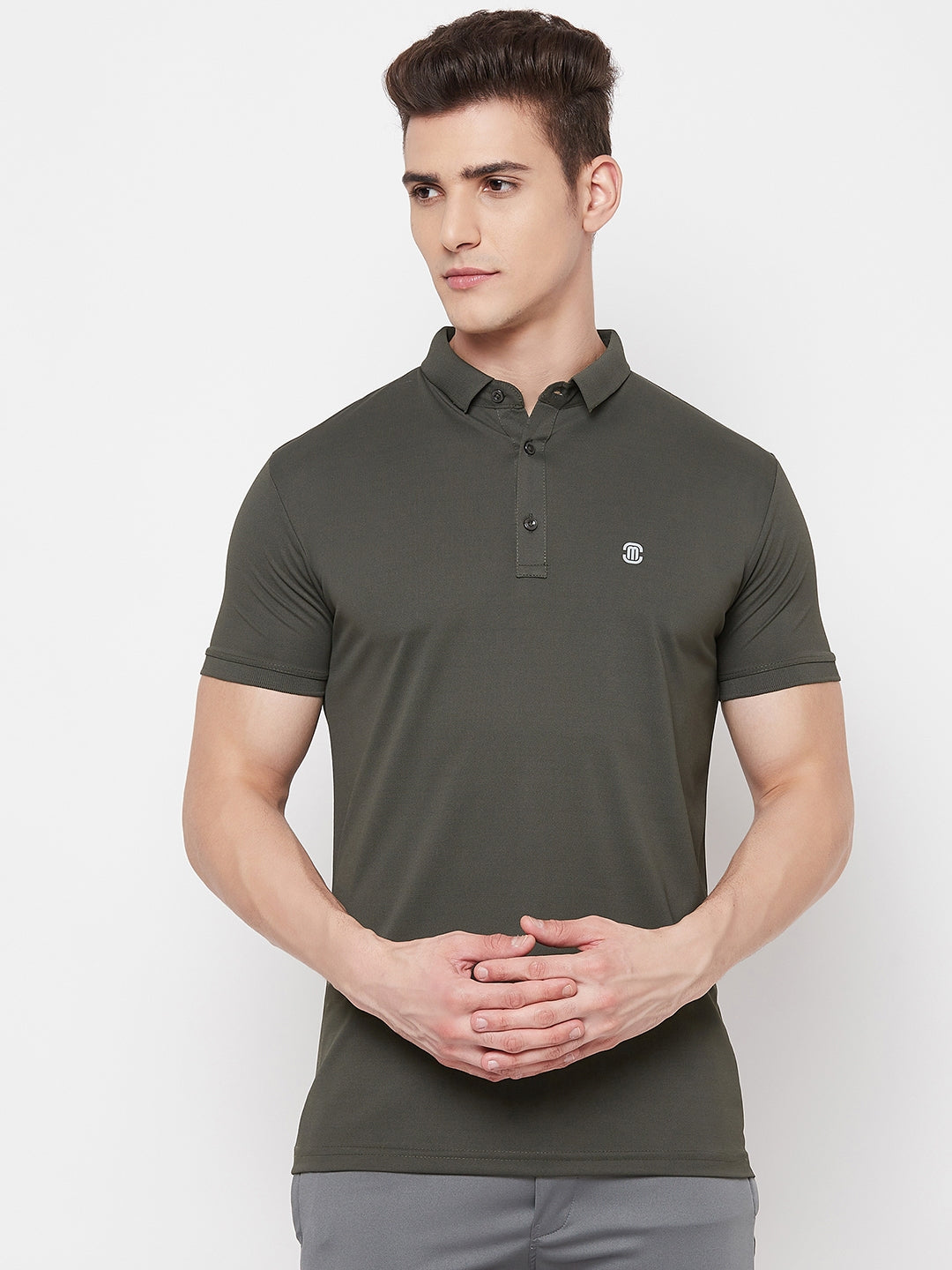 Mozafia Polo Neck Sports Tshirts For Men