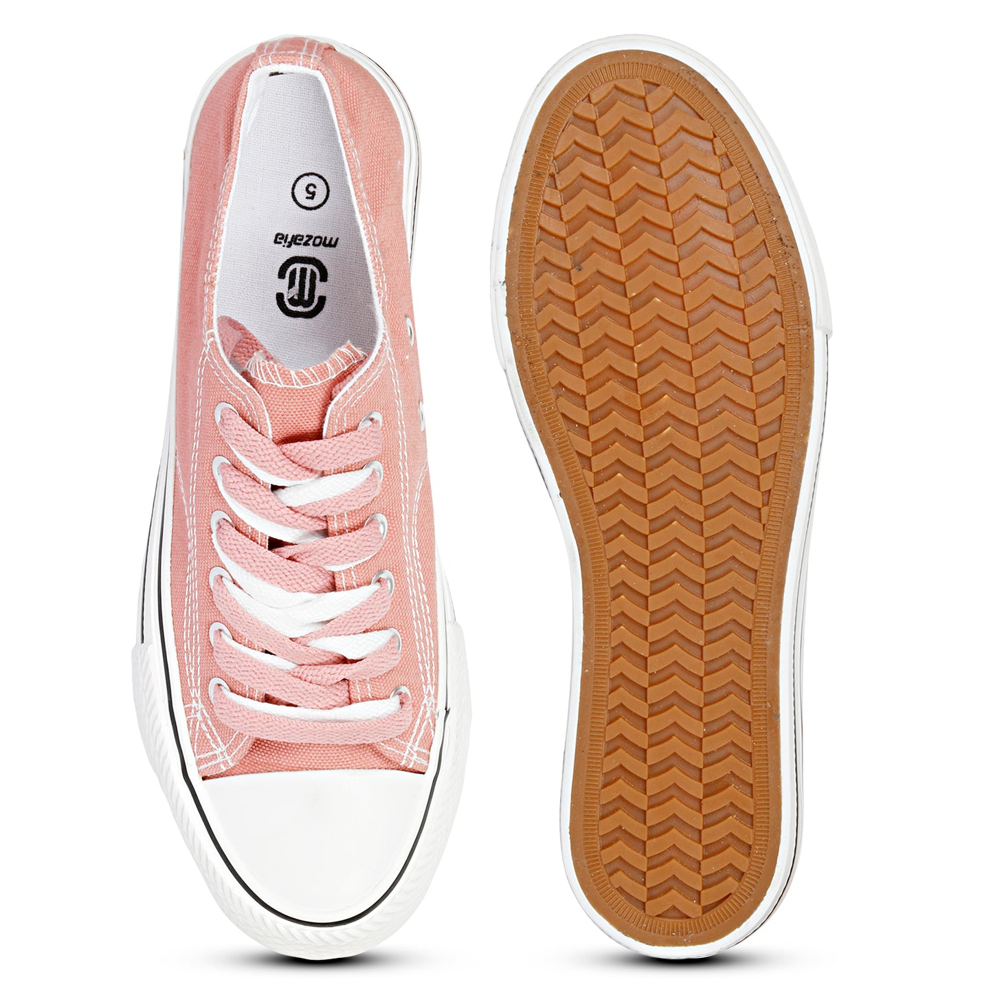 Mozafia Canvas Plim Dual Lace Low Cut Women Shoe