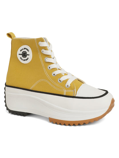 Mozafia Canvas Hike Platform Women Casual Shoe