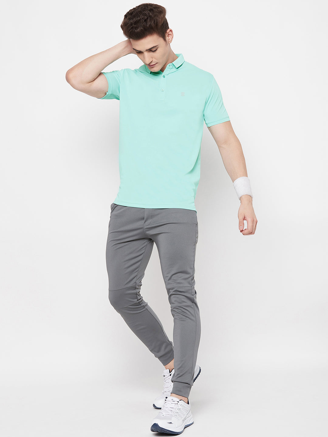 Mozafia Polo Neck Sports Tshirts For Men