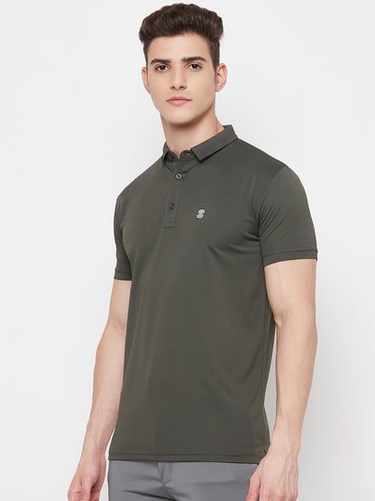 Mozafia Polo Neck Sports Tshirts For Men