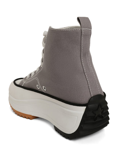 Mozafia Canvas Hike Platform Women Casual Shoe