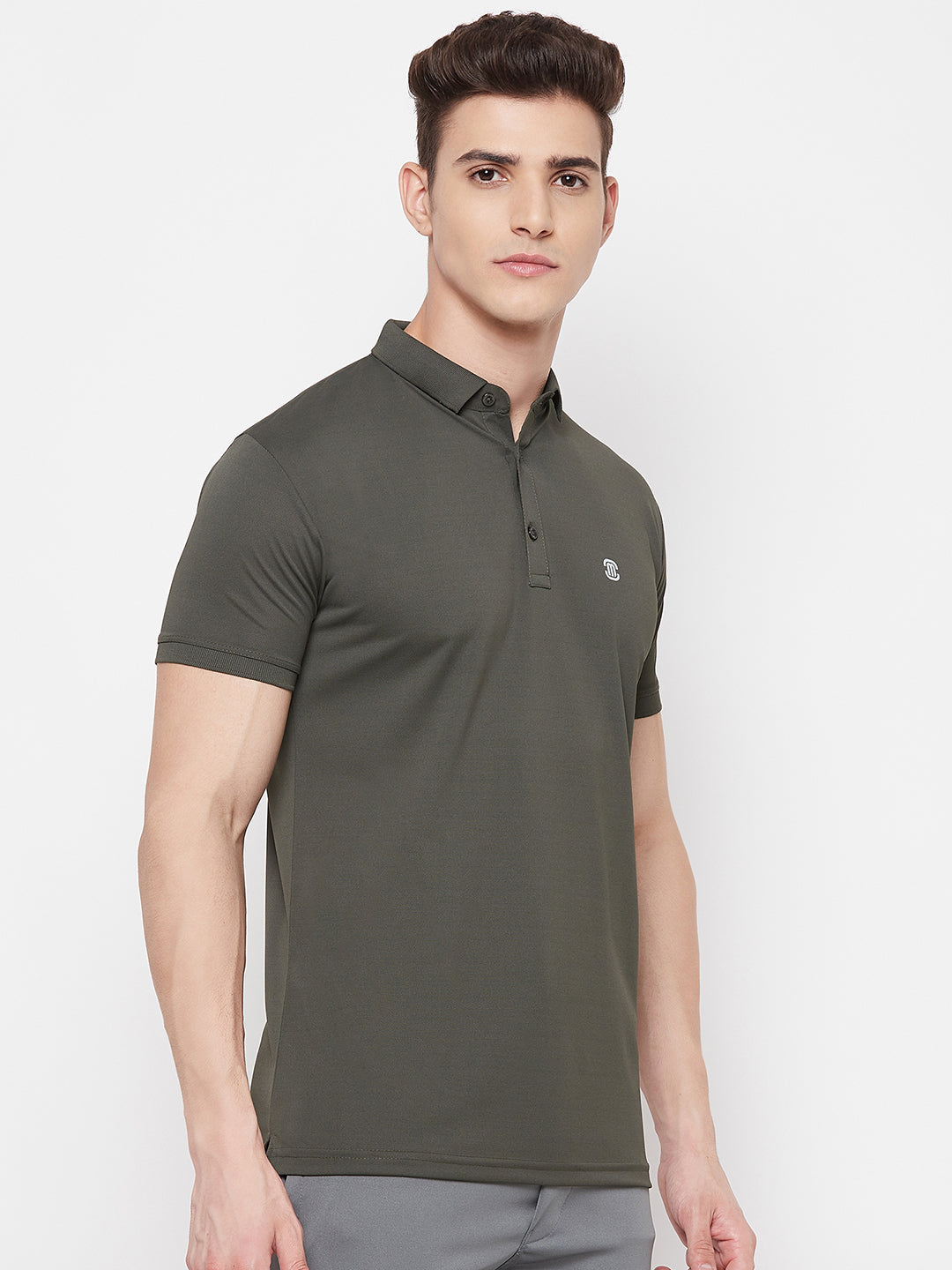 Mozafia Polo Neck Sports Tshirts For Men
