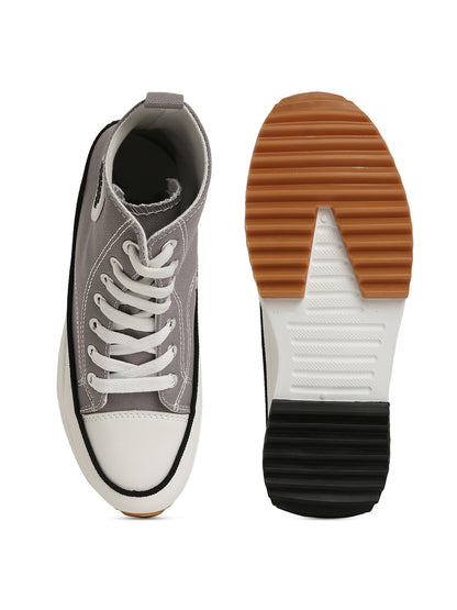Mozafia Canvas Hike Platform Women Casual Shoe