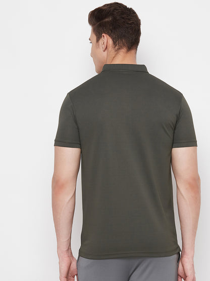 Mozafia Polo Neck Sports Tshirts For Men