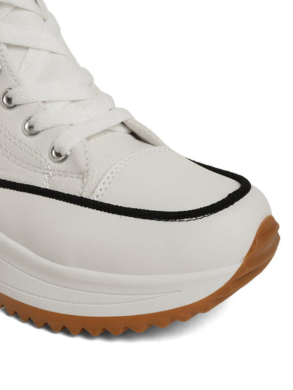 Mozafia Canvas Hike Platform Women Casual Shoe