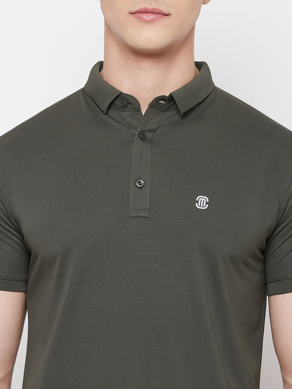 Mozafia Polo Neck Sports Tshirts For Men