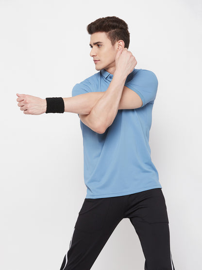 Mozafia Polo Neck Sports Tshirts For Men
