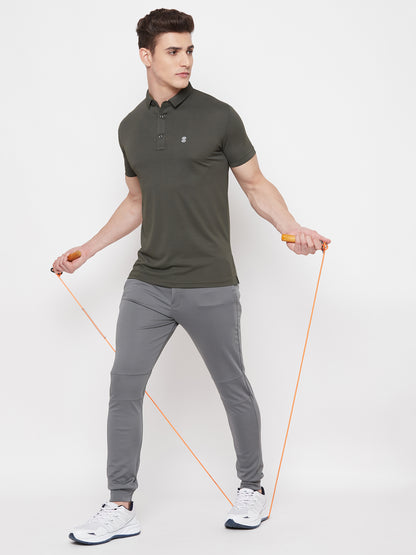 Mozafia Polo Neck Sports Tshirts For Men