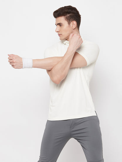 Mozafia Polo Neck Sports Tshirts For Men
