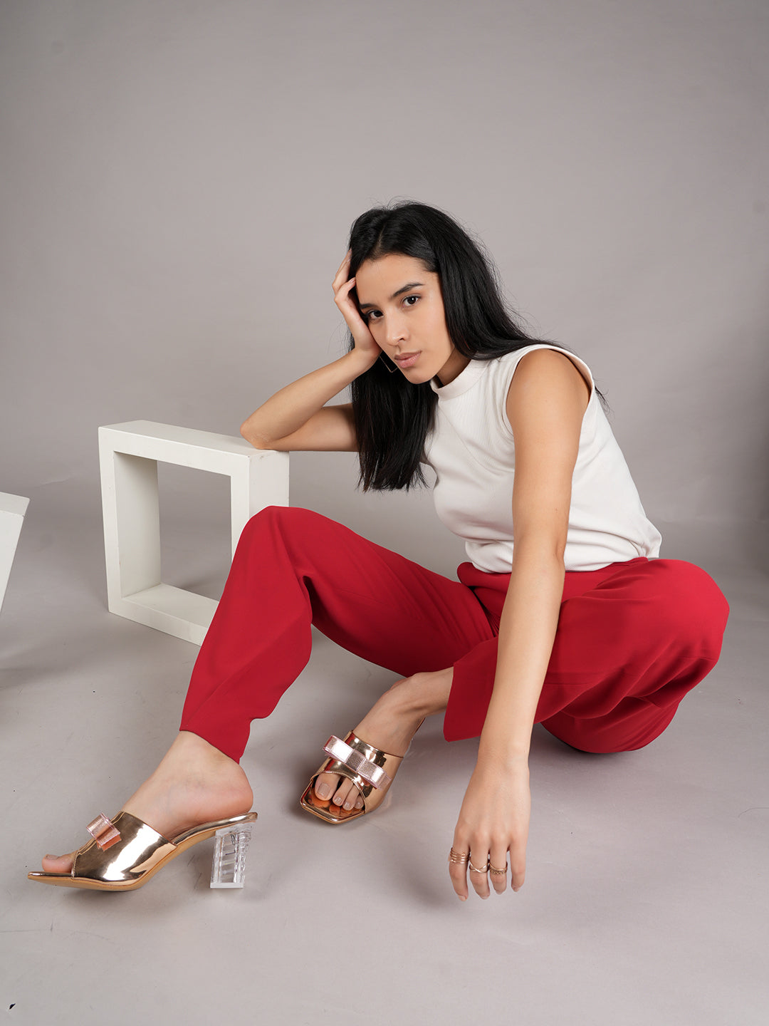 MOZAFIA Heels Sandals for Women