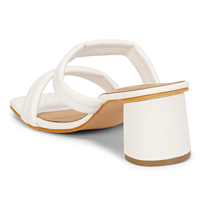 Mozafia Square Toe Strappy -5 Women Heel