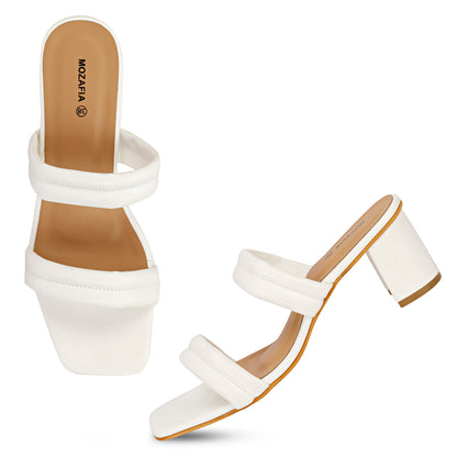 Mozafia Square Toe Strappy -5 Women Heel