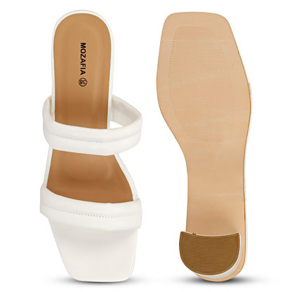 Mozafia Square Toe Strappy -5 Women Heel
