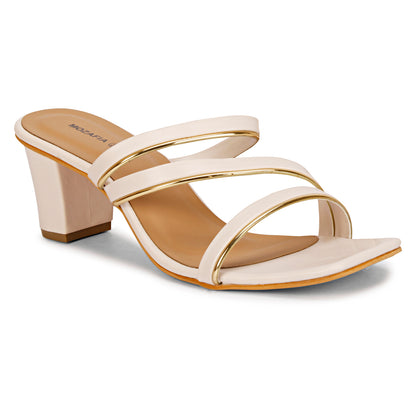 Mozafia Square Toe- Strappy - 4 Women Heel