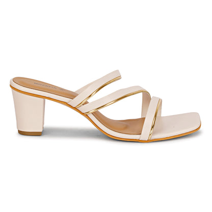Mozafia Square Toe- Strappy - 4 Women Heel