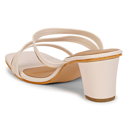 Mozafia Square Toe- Strappy - 4 Women Heel