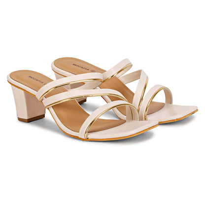 Mozafia Square Toe- Strappy - 4 Women Heel