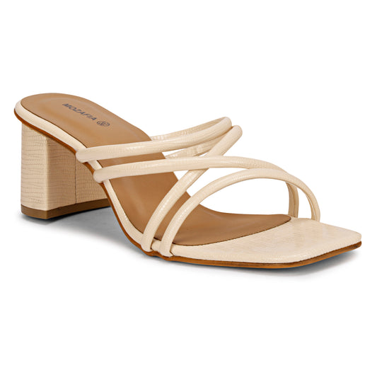 Mozafia Square Toe-Strappy -3 Women Heels