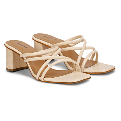 Mozafia Square Toe-Strappy -3 Women Heels