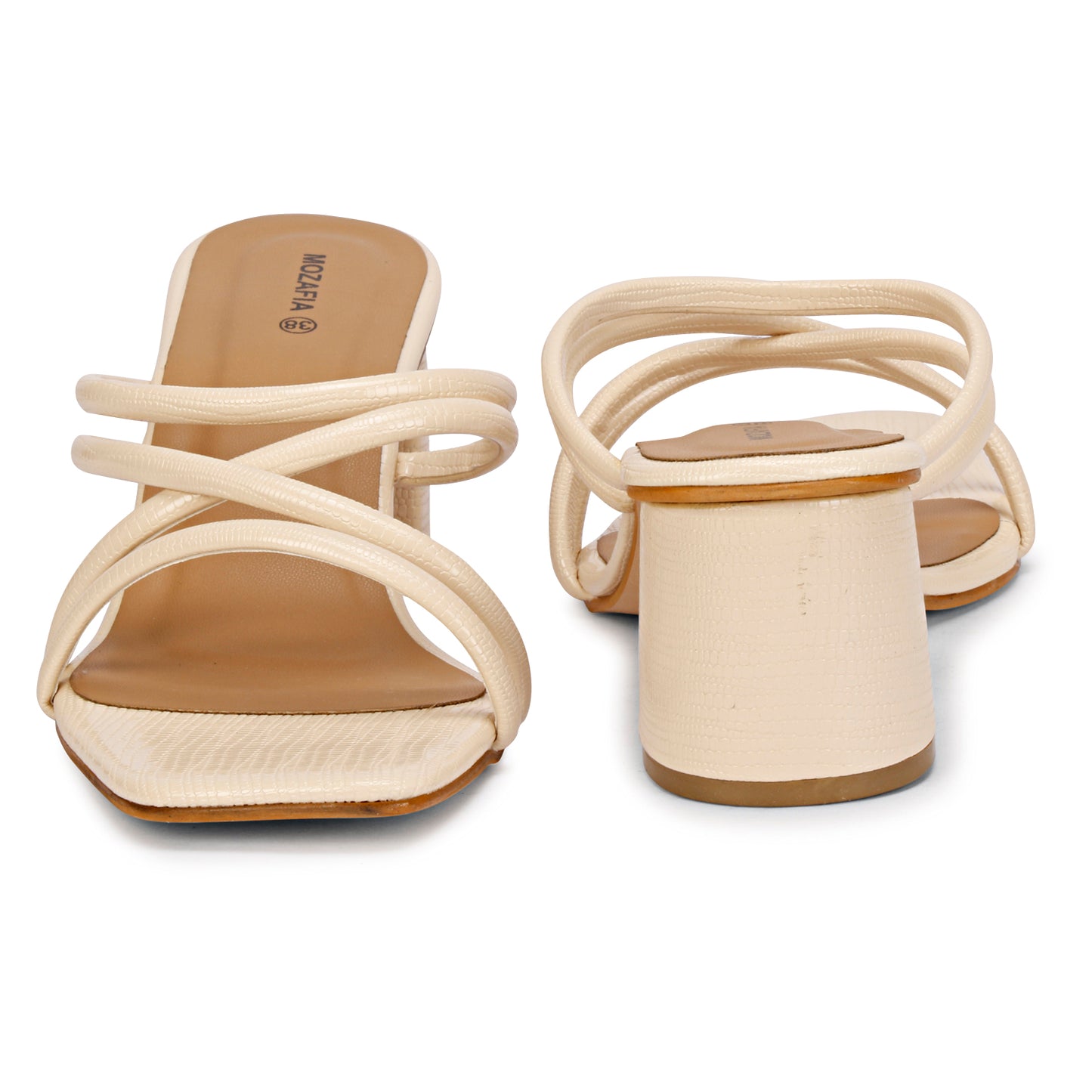 Mozafia Square Toe-Strappy -3 Women Heels