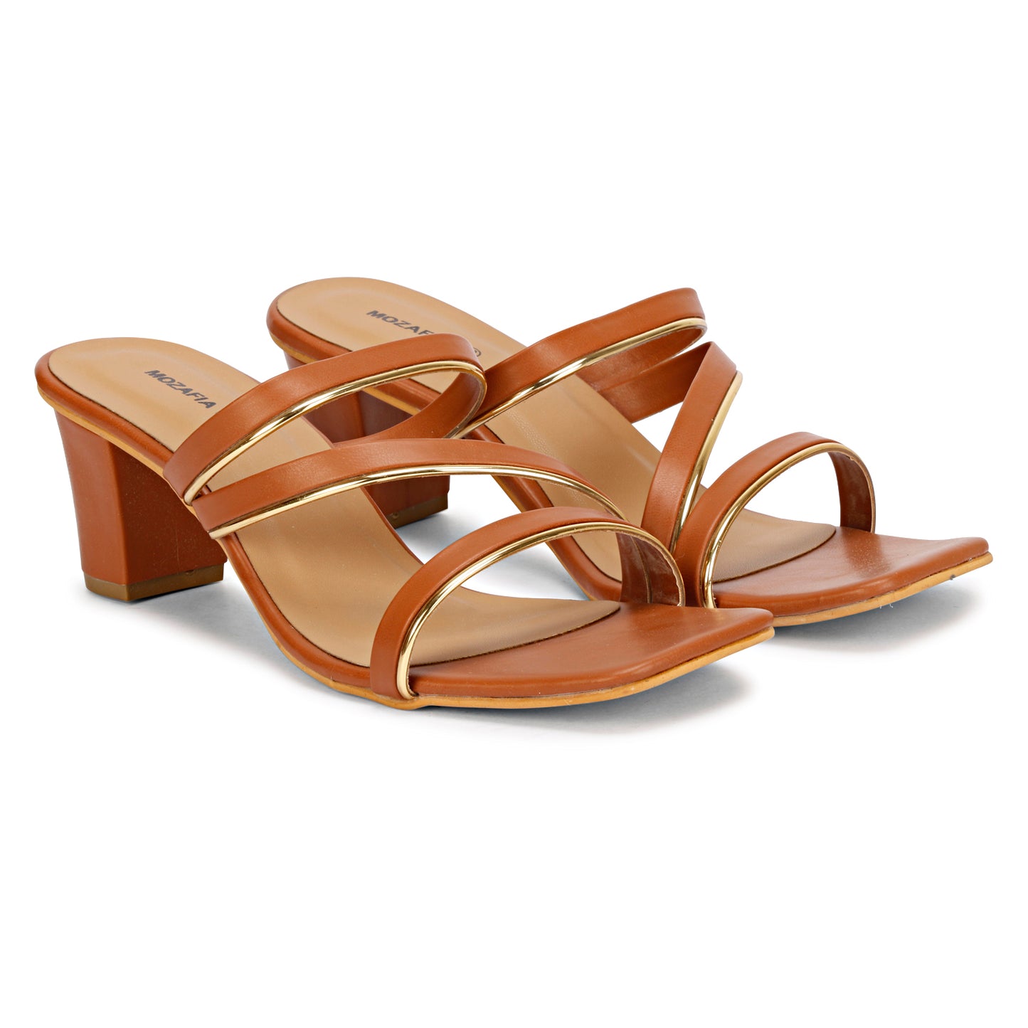 Mozafia Square Toe- Strappy - 4 Women Heel