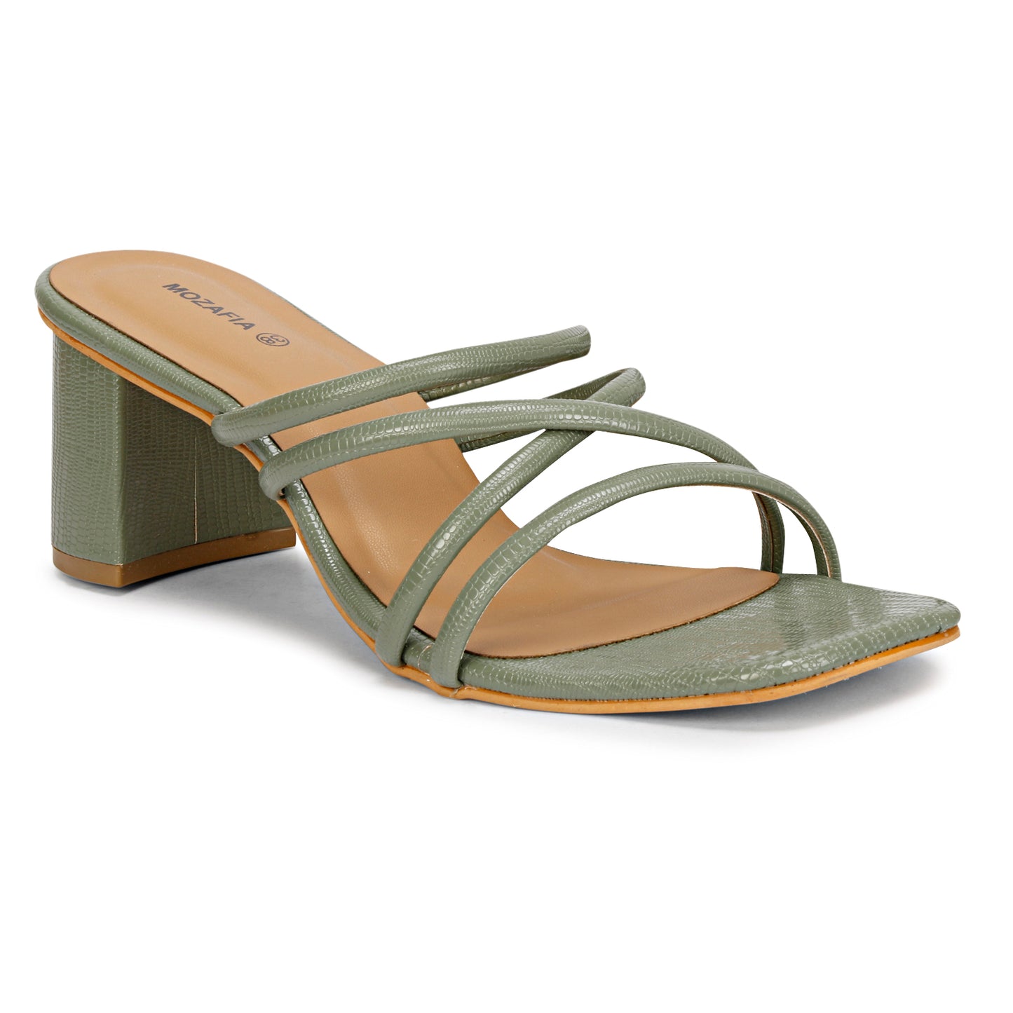 Mozafia Square Toe-Strappy -3 Women Heels