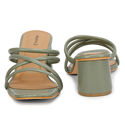 Mozafia Square Toe-Strappy -3 Women Heels