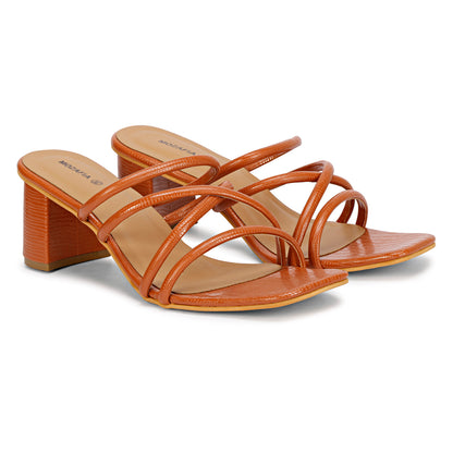 Mozafia Square Toe-Strappy -3 Women Heels