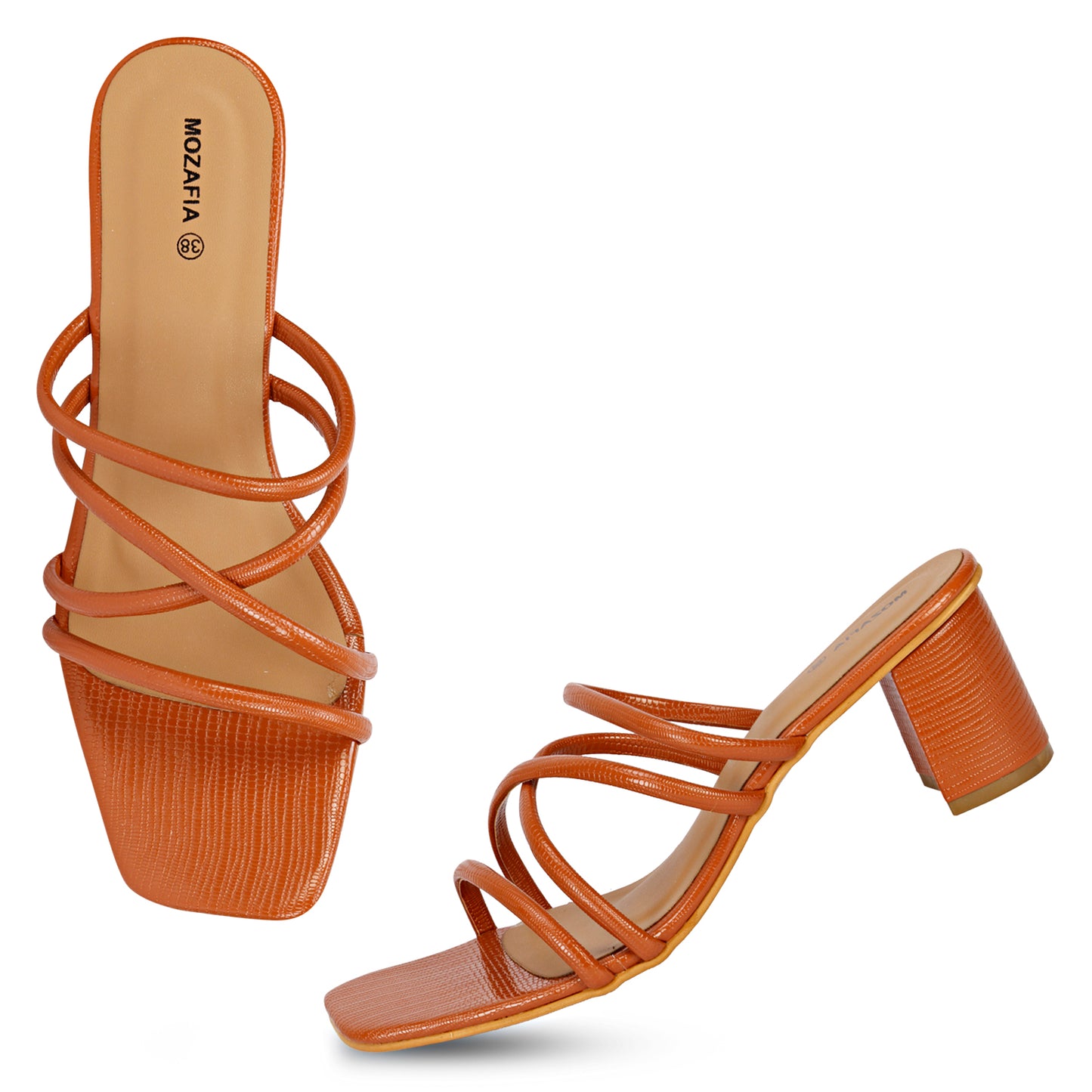 Mozafia Square Toe-Strappy -3 Women Heels