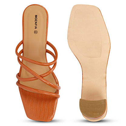 Mozafia Square Toe-Strappy -3 Women Heels