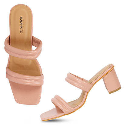 Mozafia Square Toe Strappy -5 Women Heel