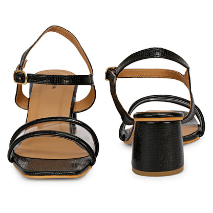 Mozafia Square Toe-Strappy -2 Women Heel