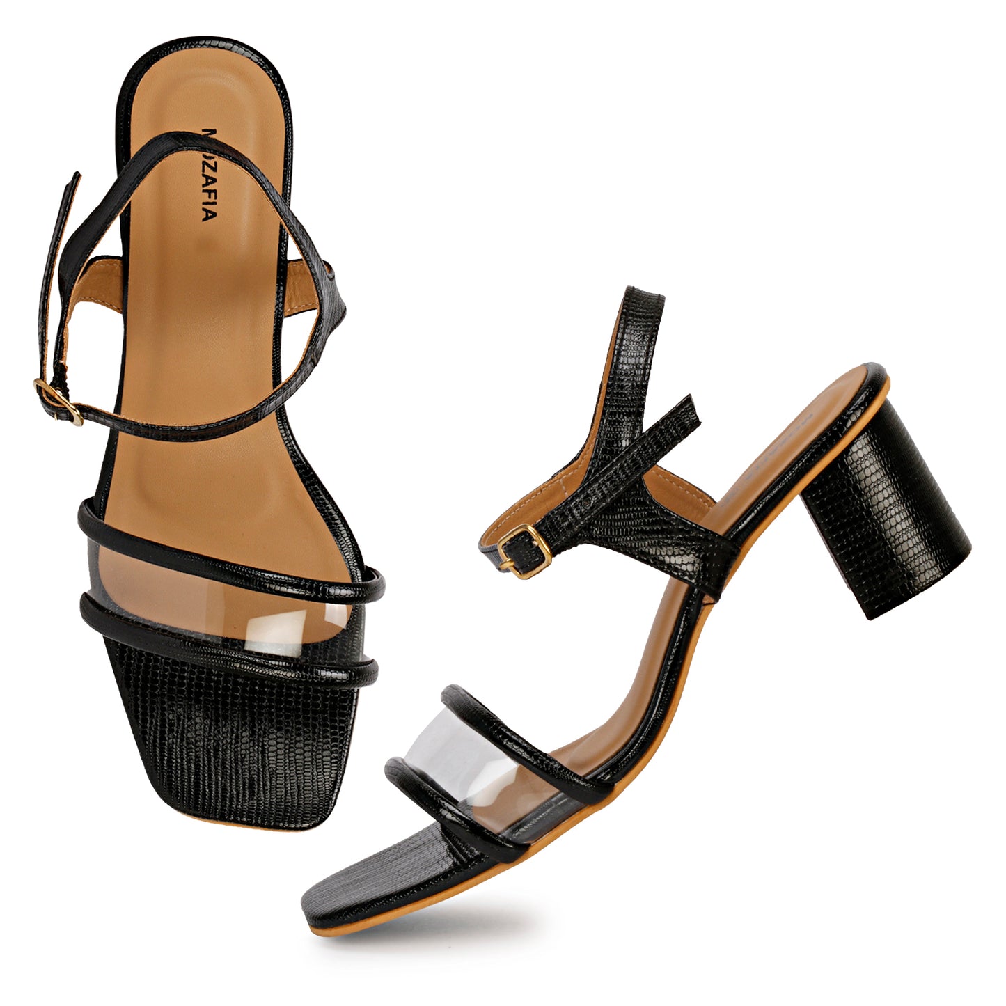 Mozafia Square Toe-Strappy -2 Women Heel