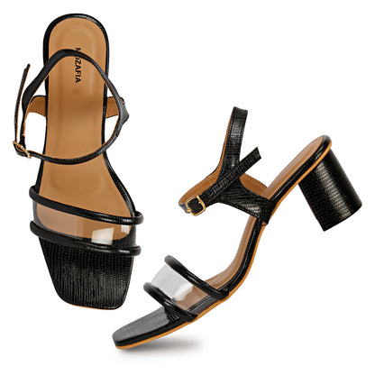 Mozafia Square Toe-Strappy -2 Women Heel
