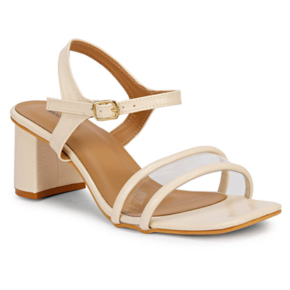Mozafia Square Toe-Strappy -2 Women Heel