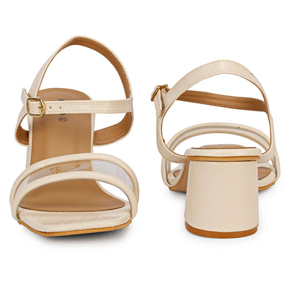 Mozafia Square Toe-Strappy -2 Women Heel