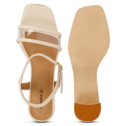 Mozafia Square Toe-Strappy -2 Women Heel