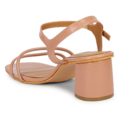 Mozafia Square Toe-Strappy -2 Women Heel