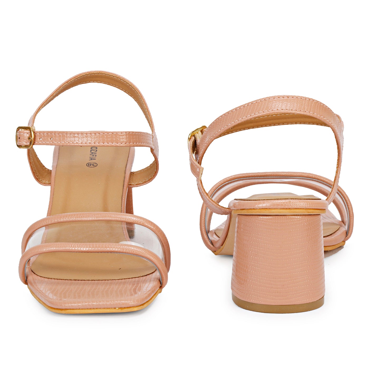 Mozafia Square Toe-Strappy -2 Women Heel