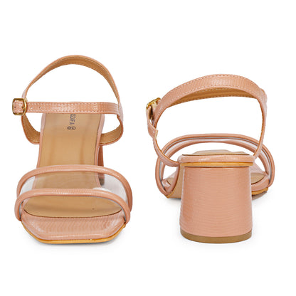 Mozafia Square Toe-Strappy -2 Women Heel