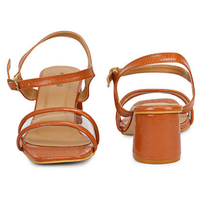 Mozafia Square Toe-Strappy -2 Women Heel