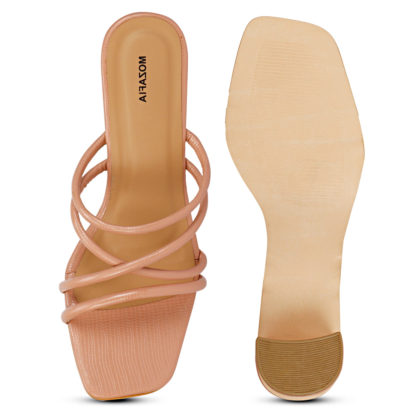 Mozafia Square Toe-Strappy -3 Women Heel